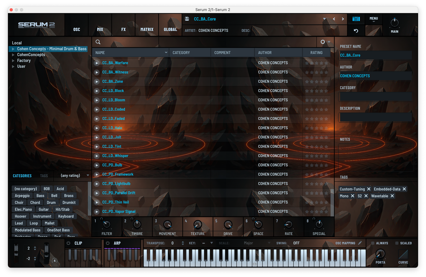 Minimal Drum & Bass Serum 2 Presets - 100 Pro DnB Sounds | Cohen Concepts