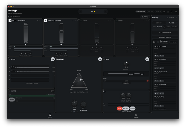 IRForge - Intelligent Tone Blending & Guitar Impulse Response Capture Studio