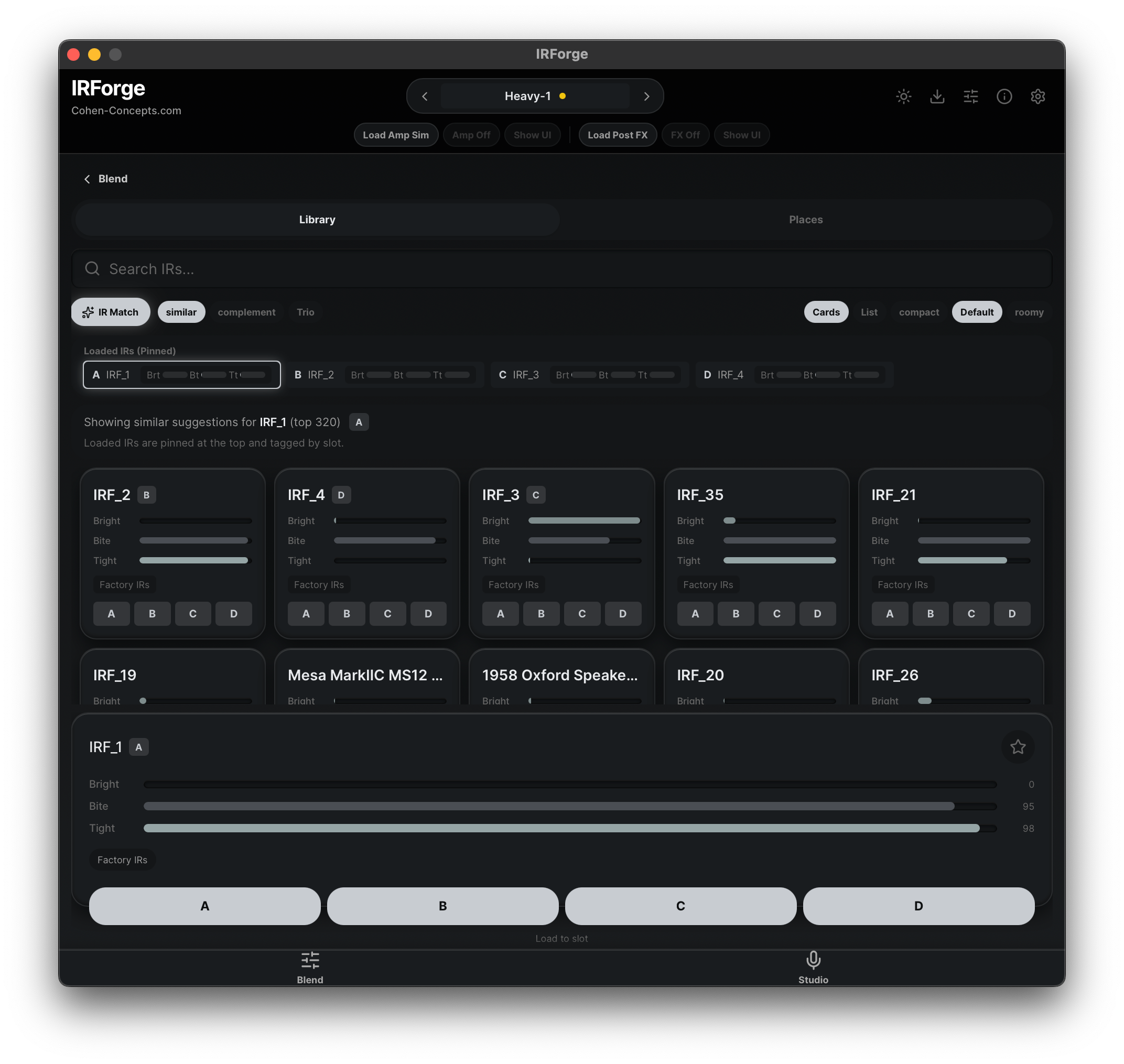 IRForge discovery and IR relationship view